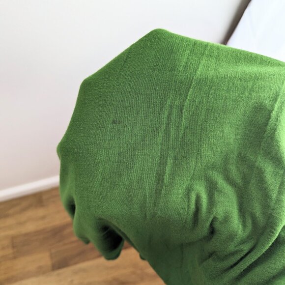 VTG 00s Y2K Miss Sixty Green w/ Gold Trim Empire Waist Babydoll Mini Dress Sz M - Picture 7 of 10